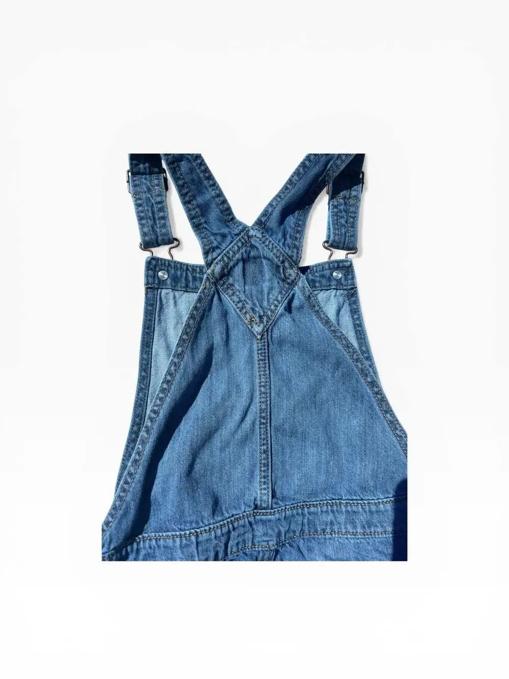 Denim Overalls Kids Medium Wash Blue Good Distressed Straight Leg‎